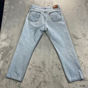 LEVI'S 501 Jeans Womens 31x28 Light Wash Blue Button Fly Premium Denim Casual